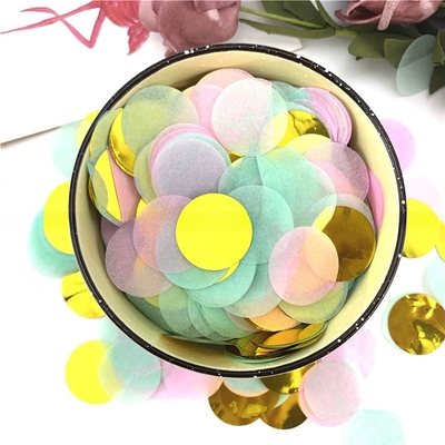 กระดาษกลมหลายสี เครื่องยิงคอนเฟตติ สีผัน