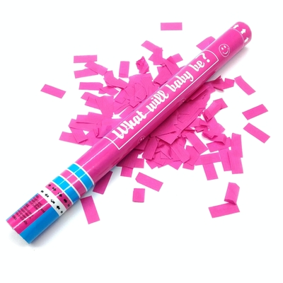 สีฟ้าและสีชมพู ผสมผสานกันไฟ คอนเฟตติ ป๊อปเปอร์ ทวิสต์ สไตล์สําหรับทุกโอกาส