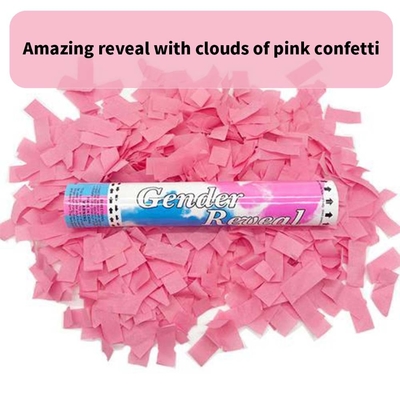 สีฟ้าและสีชมพู ผสมผสานกันไฟ คอนเฟตติ ป๊อปเปอร์ ทวิสต์ สไตล์สําหรับทุกโอกาส