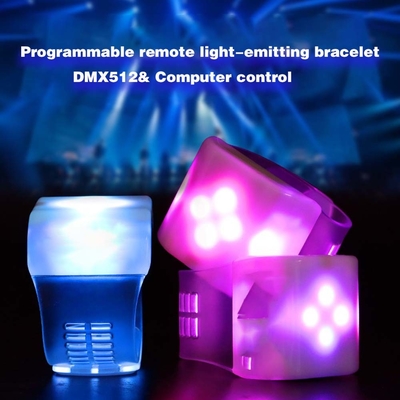 เครื่องควบคุมระยะไกลที่บุคคลสอดคล้อง ส่องแสง LED ไฟขึ้นบราสเล็ต NFC Rfid Custom โปรโมชั่น