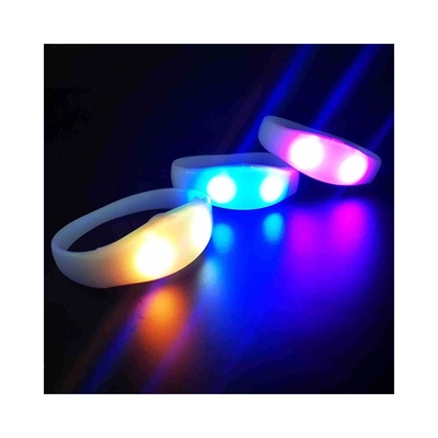 2024 DMX 512 ไฟฟ้า ควบคุมทางไกล LED แบรนเซลต์ RGB Pulseras Brasil luz gira Pulseras LED Con Control DMX