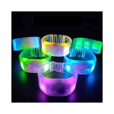 ภัณฑ์ปาร์ตี้รีโมทคอนโทรล LED แสงข้อมือ lumineux LED แสงกระพริบข้อมือกับ 15 สีแสง
