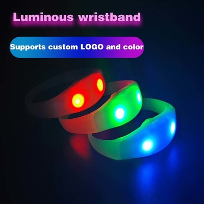 2024 DMX 512 ไฟฟ้า ควบคุมทางไกล LED แบรนเซลต์ RGB Pulseras Brasil luz gira Pulseras LED Con Control DMX