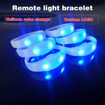 2024 DMX 512 ไฟฟ้า ควบคุมทางไกล LED แบรนเซลต์ RGB Pulseras Brasil luz gira Pulseras LED Con Control DMX