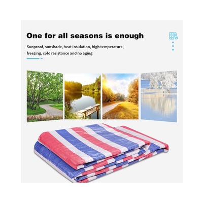 PE น้ําหนักปานกลาง Outdoor Solid Tarpaulin Tarp Cover กันน้ําสําหรับการตั้งแคมป์ที่ดิน
