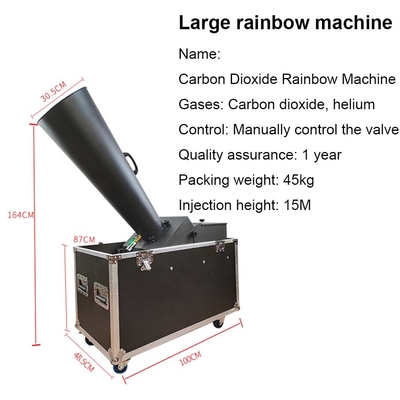 8M กระดาษเจ็ต CO2 Cyclone Confetti Cannon Machine ผลการแสดงในเวทีเล็ก สําหรับพื้นที่ที่ครอบคลุม 60-100m2