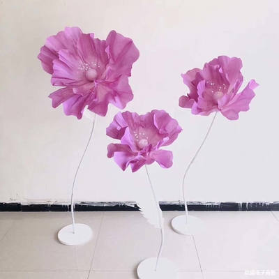 สวยงามก้อนผงยักษ์ Peony งานแต่งงานดอกไม้ Runner ด้วยไฟฟ้าประกอบเหล็กและสไตล์ฟิตที่ทันสมัย