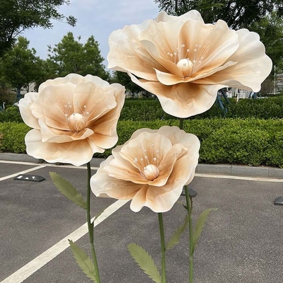 สวยงามก้อนผงยักษ์ Peony งานแต่งงานดอกไม้ Runner ด้วยไฟฟ้าประกอบเหล็กและสไตล์ฟิตที่ทันสมัย