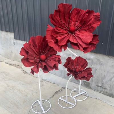 สวยงามก้อนผงยักษ์ Peony งานแต่งงานดอกไม้ Runner ด้วยไฟฟ้าประกอบเหล็กและสไตล์ฟิตที่ทันสมัย