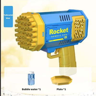 พลาสติก40หลุม โรคเก็ต บาซูก้า Bubble Gun Toys เครื่องชาร์จใหม่ Outdoor Summer สําหรับเด็ก