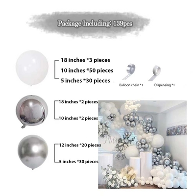 สีชมพู สีน้ําเงิน Latex Balloon Arch Kit Set ชุดงานแต่ง ปาร์ตี้วันเกิด