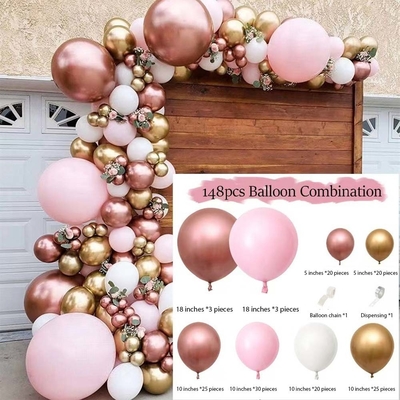 สีชมพู สีน้ําเงิน Latex Balloon Arch Kit Set ชุดงานแต่ง ปาร์ตี้วันเกิด