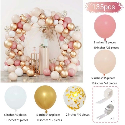 สีชมพู สีน้ําเงิน Latex Balloon Arch Kit Set ชุดงานแต่ง ปาร์ตี้วันเกิด