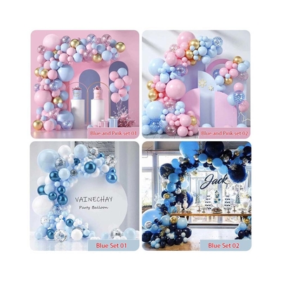 ชุดบอลลูนทองสีชมพูสีฟ้า สําหรับงานเลี้ยงวันเกิด งานแต่งงาน อาหารตกแต่งเด็ก