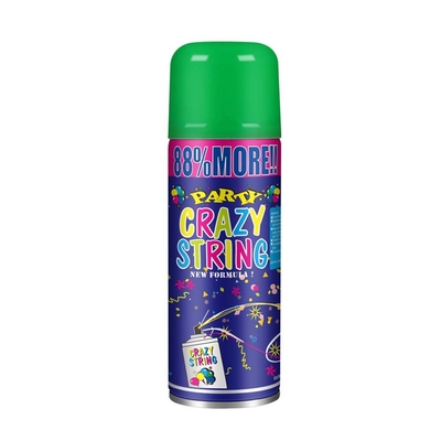 ระยะการยิง 5-8m ราคาถูก สีสตรีมเมอร์และสเปรย์สตริงบ้าโง่สําหรับตกแต่งเทศกาล